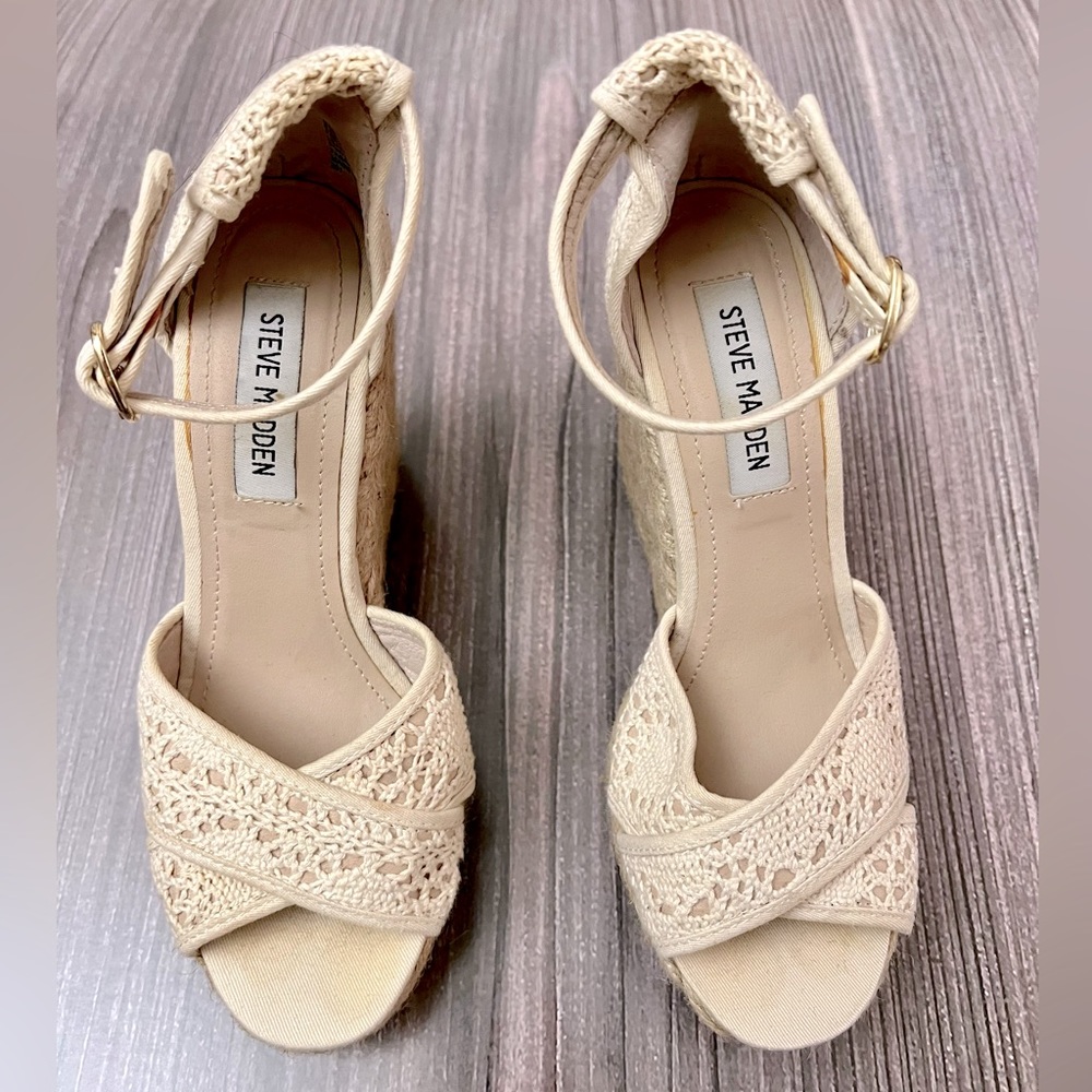Steve Madden Cream Marrvil Espadrilles